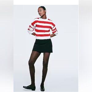 Express Editor Lined Mini Skort, Black, size 10